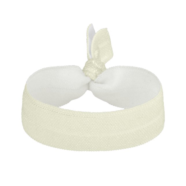 Cream colored hair tie (Front)
