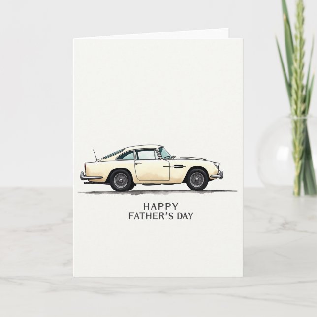 Cream Coupe Fathers Day Card (Front)
