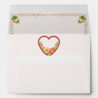 Cream Custom Vintage Art Valentine Envelope