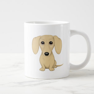 Cream Dachshund   Cute Wiener Dog Lover's Giant Coffee Mug