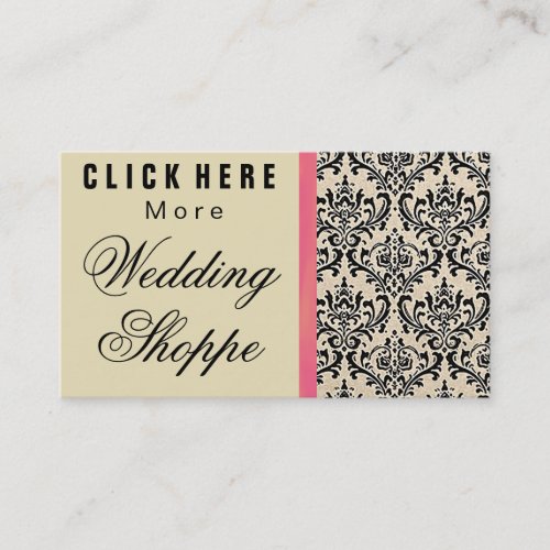Cream Damask ~ Business Cards
