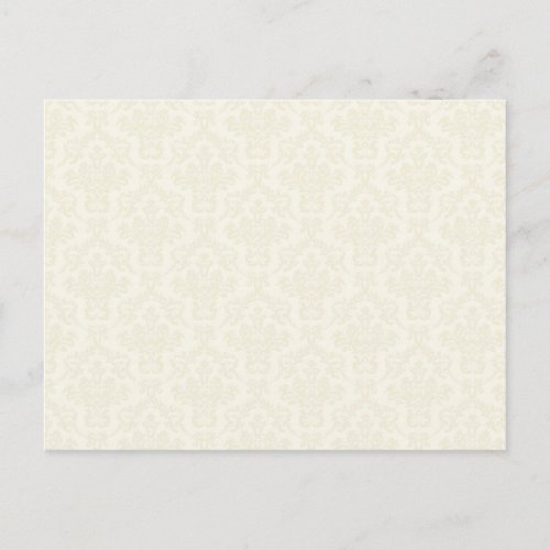 Cream Damask Pattern Postcard