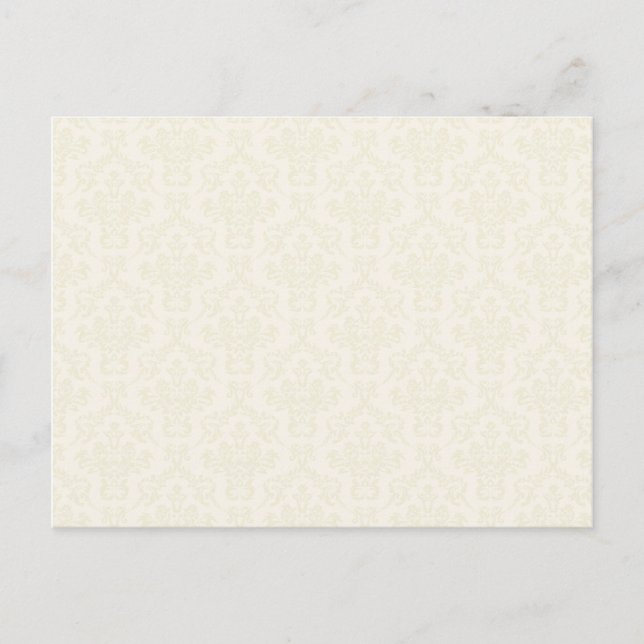 Cream Damask Pattern Postcard (Front)