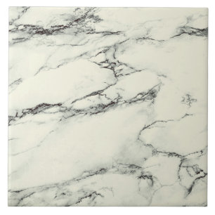 Cream Dark Vein Marble Look Ceramic Tile
