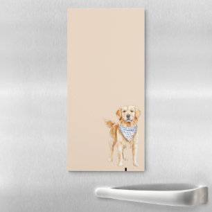Cream Dog Puppy Love Magnetic Notepad