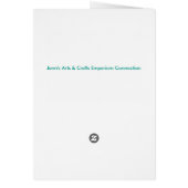 Cream Dragonflies on Teal Blue Background Cards (Back)