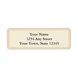 Cream & Ecru Custom Return Address Label