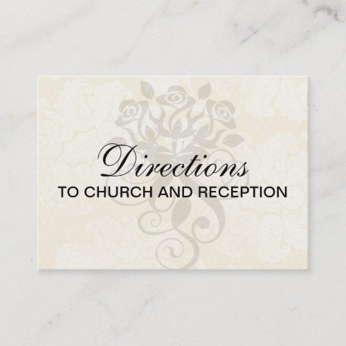 cream ecru floral elegant damask business card templates