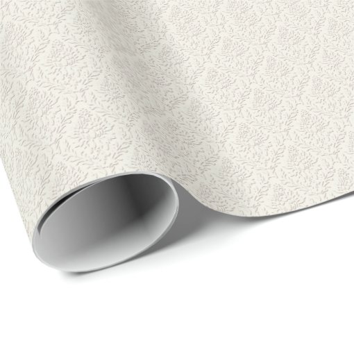 Cream Elegance Damask Wrapping Paper Zazzle