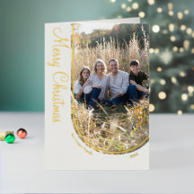 Cream Elegant Minimalist Christmas Arch Folded