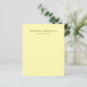 Cream Elegant Plain Simple Minimalist Paper Sheet (Standing Front)