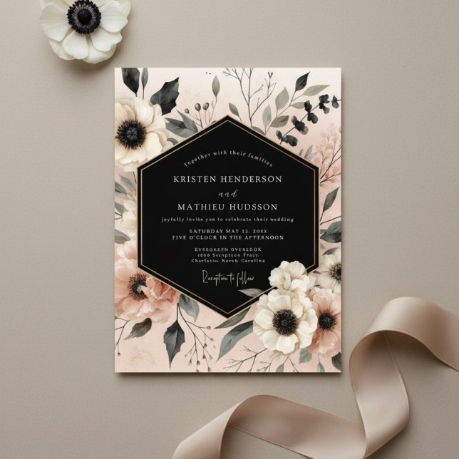 Cream Ethereal Bloom Wedding Invitation (Creator Uploaded)