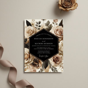 Cream Ethereal Blossom Wedding Invitation