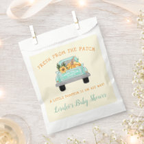 Cream Farm Truck With Pumpkin Fall Baby Shower Favor Bag