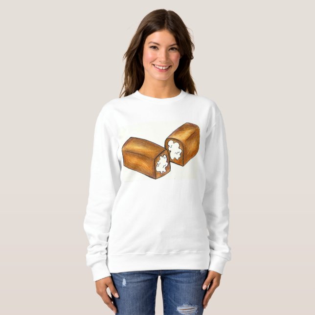 Cream Filled Junk Food Snack Cake Sweatshirt (Front Full)