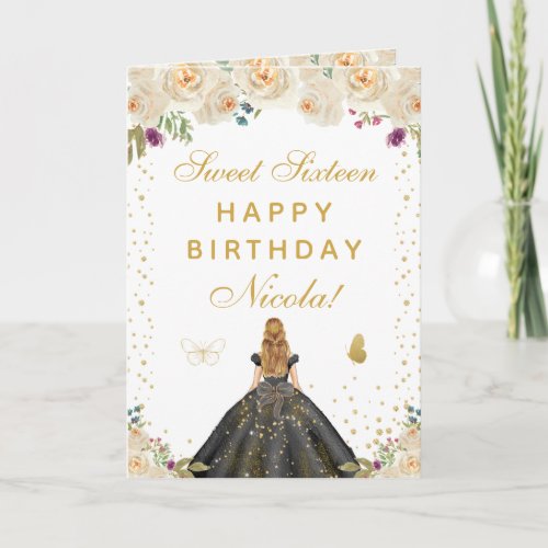 Cream Floral Blonde Hair Girl Sweet Sixteen
