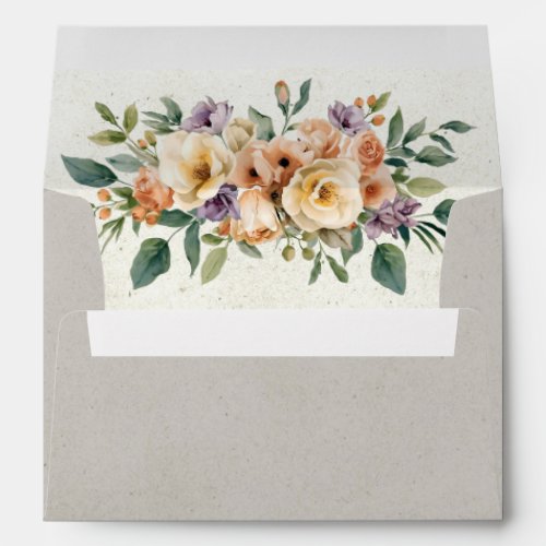 Cream Floral Envelope - Beige
