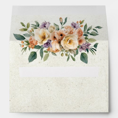Cream Floral Envelope - Cream