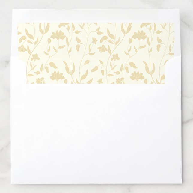 Cream floral envelope Liner  (In Envelope)