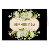 Cream Floral Happy Mother's Day Greeting Card (Front Horizontal)