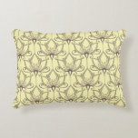 Cream Floral Pattern Decorative Pillow