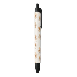 Cream Flowers Pen