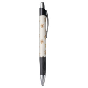 Cream Flowers Pen