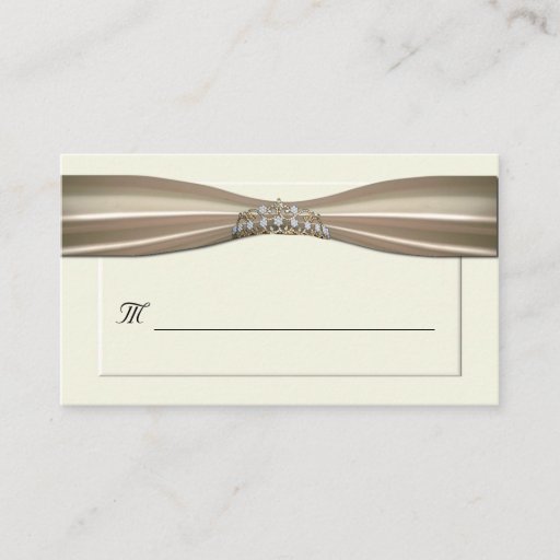 Customizable Cream Formal Place Cards Business Card Templates