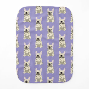 Cream French Bulldog,  Baby Burp Cloth