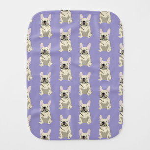 Cream French Bulldog,  Baby Burp Cloth