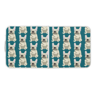 Cream French Bulldog Beer Pong Table
