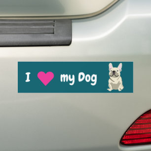 Cream French Bulldog Bumper Sticker