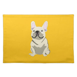 Cream French Bulldog Cloth Placemat