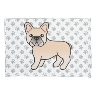 Cream French Bulldog Cute Cartoon Dog Pillow Case