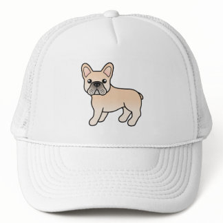 Cream French Bulldog Cute Cartoon Dog Trucker Hat
