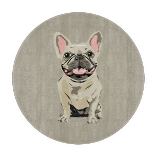 Cream French Bulldog Cutting Board