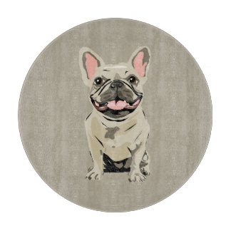 Cream French Bulldog Cutting Board