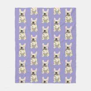 Cream French Bulldog, Fleece Blanket