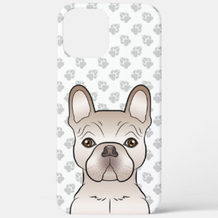 Cream French Bulldog / Frenchie Head & Paws iPhone 12 Pro Max Case