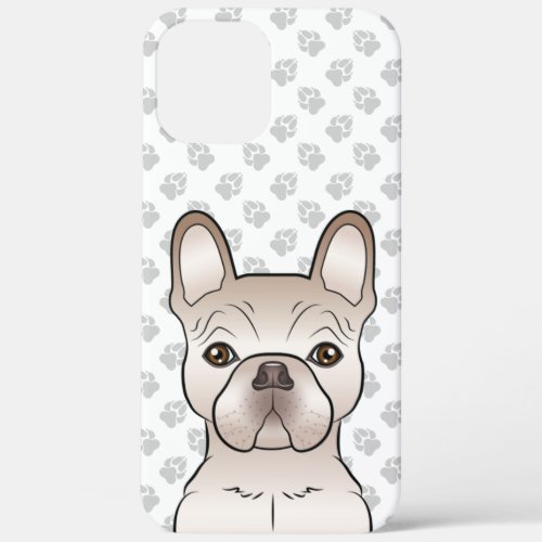 Cream French Bulldog  Frenchie Head  Paws iPhone 12 Pro Max Case