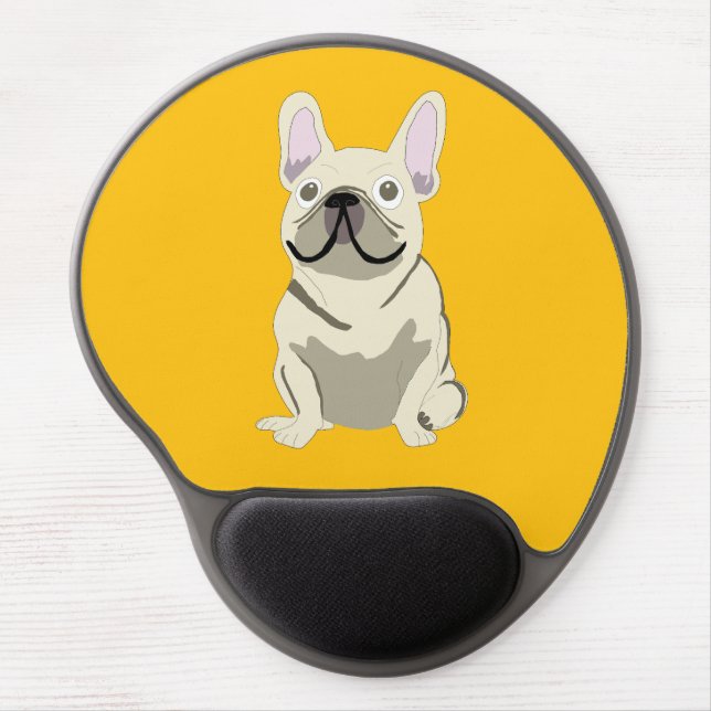 Cream French Bulldog, Gel Mouse Pad (Front)