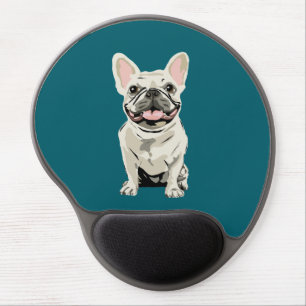 Cream French Bulldog, I Love my Dog Gel Mouse Pad