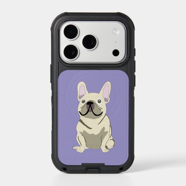 Cream French Bulldog, I Love my Dog Otterbox iPhone Case (Back)