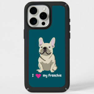 Cream French Bulldog, I Love my Dog iPhone 15 Pro Max Case