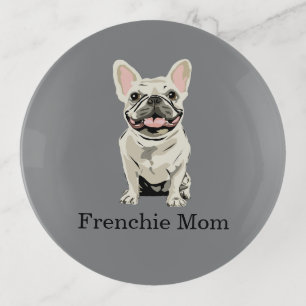 Cream French Bulldog, I Love my Dog Trinket Tray