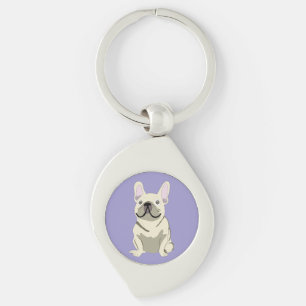 Cream French Bulldog, Keychain