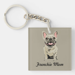 Cream French Bulldog Keychain