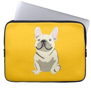 Cream French Bulldog, Laptop Sleeve