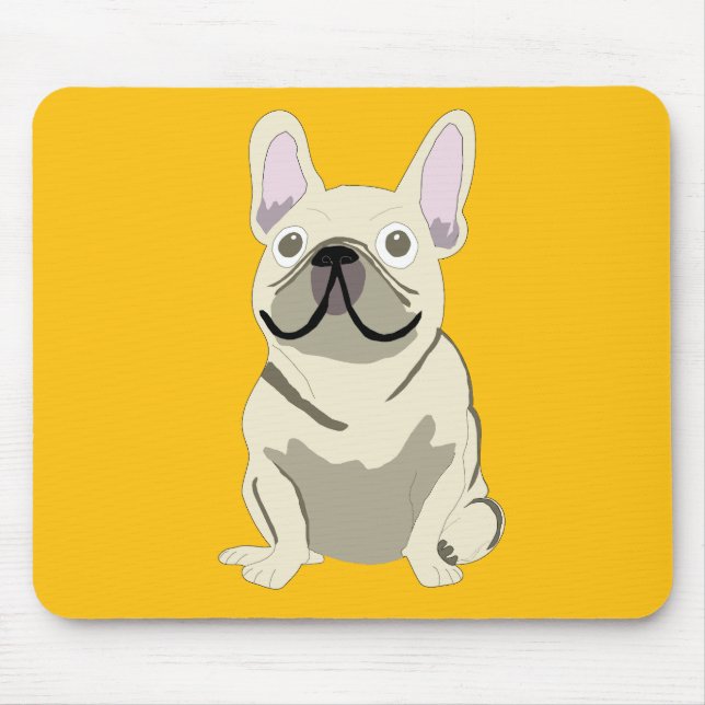 Cream French Bulldog, Mouse Pad (Front)