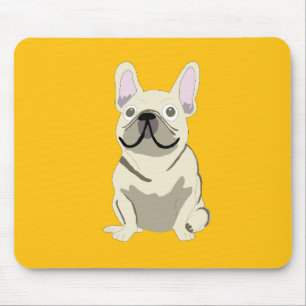 Cream French Bulldog Mouse Pad